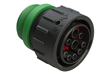 AHDP06-24-91SN-STA  9 Position Plug, Socket, ISOBUS, Shell Size 24, Normal Diameter Seal (Green), Small Thread Adapter