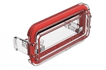 AIPXE-23X325BP-E017  Blank Header Plate, Snap-In Interface, Clear, Natural Polycarbonate.  Use with Armor IPX™ PCB Small Enclosures
