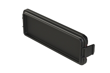 AIPXE-5X650BP-01  Blank Header Plate, Black, Thermoplastic.  Use with Armor IPX™ PCB Large Enclosures