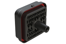 ARB12-48PBR-L018  48 Position Receptacle with Flange, Reduced Diameter Seal, Keyed B, Black.  Comparable to PN# DRB12-48PBE-L018