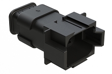 AT04-08PC-SR2BK  8 position receptacle, pin, C key, strain relief endcap, reduced diameter seal, black