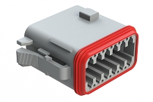 AT06-12SC-GRY  12-Way Plug, Female Connector with C Position Key, Grey