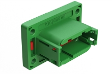 ATM04-12PC-PM62  12 Position Panel Mount Receptacle with Flange, Pin, Front Mount, Keyed C, Reduced Diameter Rear Seal, Green