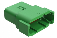 ATM04-12PC-RD01  12 Position Receptacle, Pin, Keyed A, Reduced Diameter Rear Seal, Grey