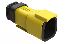 ATM04-6P-SR01YL  6 Position, Receptacle, Pin, Standard Diameter Rear Seal (Red), SR01 Strain Relief, Yellow