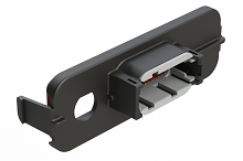 ATM13-12PA-TNC-1  12 Position PCB Receptacle Header, TNC Panel Mount, Right Angle, Size 20 Pin Contacts, Keyed A, Gold/Tin Plating, Black.  Use with Armor IPX™ Enclosures, ATM Connectors