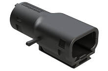 ATMBS-024-0305  3 Position Backshell, ATM04-3P* Receptacles Internal Strain Relief, Enhanced Dovetail for Mounting Clips.  Comparable to PN# 1028-024-0305