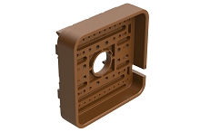 AWB-48PD  Wedgelock for 48 Position Receptacle, Keyed D, Brown.  Comparable to PN# WB-48PD