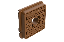 AWB-48SD  Wedgelock for 48 Position Plug, Keyed D, Brown.  Comparable to PN# WB-48SD