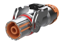 C2151CH1107021  1 Pole High Voltage Male (Pin) Cable Connector, C Code, 370A, 1500V, 70mm² Wire, HVIL, Metal Lever