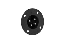 EP-8-14B  8 Pole Male Metal Loudspeaker Chassis Mount, Machined Contacts,Black Finish
