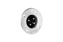 EP-8-14  8 Pole Male Metal Loudspeaker Chassis Mount, Machined Contacts, Nickel Finish