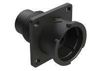 FLS012N4P03  4 Position Square Flange Receptacle, Pin, Shell Size 12, Fast Lock Coupling