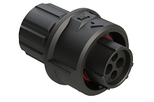 FLS610N2SHEC03  4 (2+2) Position Plug, Socket, Shell Size 10, with Endcap, Fast Lock Coupling