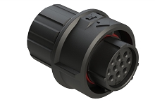 FLS612N10SHEC03  10 Position Plug, Socket, Shell Size 12, with Endcap, Fast Lock Coupling