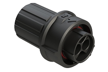FLS612N2PHEC03  4 (2+2) Position Plug, Pin, Shell Size 12, with Endcap, Fast Lock Coupling