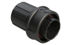 FLS614N12PHEC03  12 Position Plug, Pin, Shell Size 14, with Endcap, Fast Lock Coupling