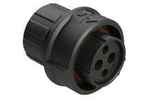 FLS614N2SHEC03  4 (2+2) Position Plug, Socket, Shell Size 14, with Endcap, Fast Lock Coupling