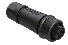 FLS6BS10N2S03  4 (2+2) Position Plug, Socket, Shell Size 10, with Backshell, Cable OD Range 4.0-6.5mm, Fast Lock Coupling