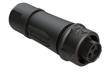 FLS6BS10N3S03  3 Position Plug, Socket, Shell Size 10, with Backshell, Cable OD Range 4.0-6.5 mm, Fast Lock Coupling