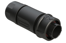 FLS6BS12N10P03  10 Position Plug, Pin, Shell Size 12, with Backshell, Cable OD Range 6.0-9.0mm, Fast Lock Coupling