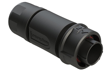 FLS6BS12N4P03  4 Position Plug, Pin, Shell Size 12, with Backshell, Cable OD Range 6.0-9.0mm, Fast Lock Coupling