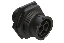 FLS712N2P03  4 (2+2) Position Jam Nut Receptacle, Pin, Shell Size 12, Fast Lock Coupling