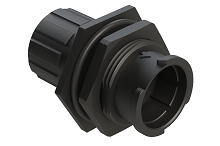FLS712N3PHEC03  3 Position Jam Nut Receptacle, Pin, Shell Size 12, with Endcap, Fast Lock Coupling