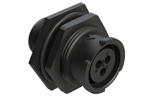 FLS712N3S03  3 Position Jam Nut Receptacle, Socket, Shell Size 12, Fast Lock Coupling