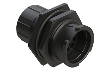 FLS714N12PHEC03  12 Position Jam Nut Receptacle, Pin, Shell Size 14, with Endcap, Fast Lock Coupling