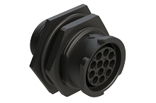 FLS714N12S03  12 Position Jam Nut Receptacle, Socket, Shell Size 14, Fast Lock Coupling