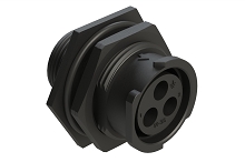 FLS714N3S03  3 Position Jam Nut Receptacle, Socket, Shell Size 14, Fast Lock Coupling