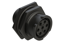 FLS714N7S03  7 Position Jam Nut Receptacle, Socket, Shell Size 14, Fast Lock Coupling
