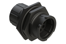FLS714N8PHEC03  8 Position Jam Nut Receptacle, Pin, Shell Size 14, with Endcap, Fast Lock Coupling