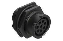 FLS714N8S03  8 Position Jam Nut Receptacle, Socket, Shell Size 14, Fast Lock Coupling