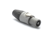 HP-3-FGJ  3 Pole Power Cable Connector, Power Out, Thermoplastic Shell, Large Cable Clamp, Grey