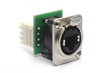 RJX8FD6110  XLRnet D Type Ethernet Chassis Mount IDC 110 TERMINALS CAT6, NICKEL FINISH, GOLD CONTACT