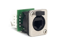 RJXS8FD5I  XLRnet D Type Ethernet Chassis Mount, IDC Terminals, CAT5E, Female, Bulk Packaging