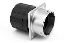 RT001823PNHECR  Size 18 Male, Square Flange Receptacle, 23 positions, size 16 (1.5mm) pin contact, reduced wire seal
