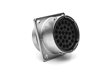 RT002235SKNH03  Receptacle, Square Flange, 35 Position, Female, Shell Size 22, Silicone Seal, IP69K