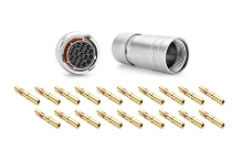 Plug Kit, 19 Position, Female, Shell Size 16, Silicone Seal, with Machined Contacts, IP69K