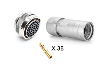 RT062238SNH-K  Plug Kit, 38 Position, Female, Shell Size 22, with Machined Contacts. Comparable to PN# UT002238SH