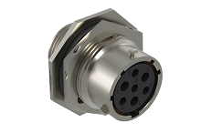 RT07143W4SNH03  Receptacle, Jam Nut, 7 (3+4) Position, Female, Shell Size 14 with Silicone Seal.  Comparable to PN# TNM7S14-0304S1L