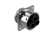 RTHP0203SNH  3 Position Square Flange Receptacle, Female, Size 8 (3.6mm), Shell Size #20, 86A, 630V