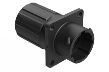RTS012N4PHEC03R  Receptacle, Square Flange, 4 Position, Male, Shell Size 12, Silicone Seal and End Cap with Individual Reduced Wire Sealing
