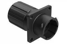 RTS012N8PHEC03R  Receptacle, Square Flange, 8 Position, Male, Shell Size 12, Silicone Seal and End Cap with Individual Reduced Wire Sealing