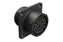 RTS014N15S03  Receptacle, Square Flange, 15 (1+14) Position, Female, Shell Size 14 with Silicone Seal. Comparable to PN# UTS014E15S