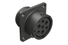 RTS014N3W4S  Receptacle, Square Flange, 7 (3+4) Position, Female, Shell Size 14