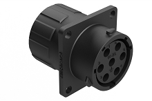 RTS014N7SHEC03R  Receptacle, Square Flange, 7 Position, Female, Shell Size 14, Silicone Seal and End Cap with Individual Reduced Wire Sealing