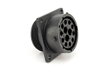 RTS018N103S03  13 (10+3 Coax) Positions, Square Flange Receptacle, Shell Size 18, Socket, Silicone Seal